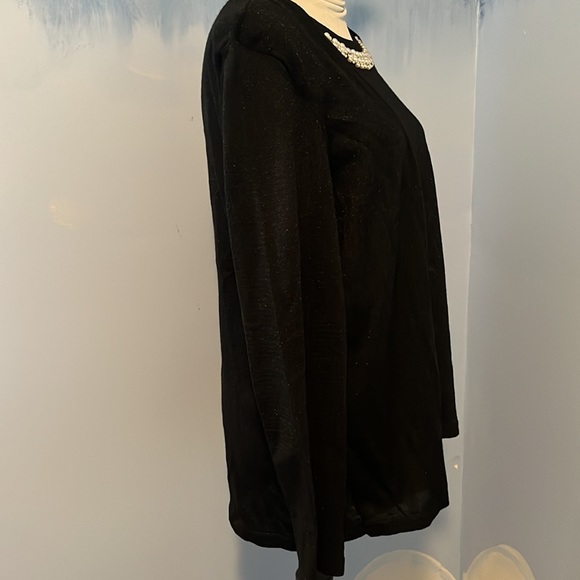 NWT- Elementz black Pearl and Diamond accents sweater/blouse $17 - Picture 4 of 9